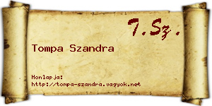 Tompa Szandra névjegykártya